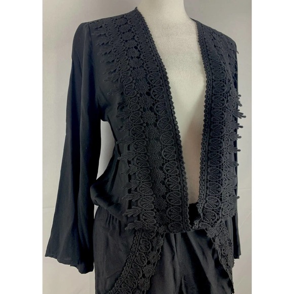 NWT, la blanca resortwear Small black swimsuit romper cover up, NEW Boho - Picture 2 of 10